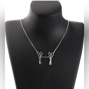 Scissor Sterling Silver Trinket Queer Grunge Clasp Necklace
